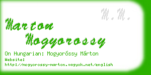 marton mogyorossy business card